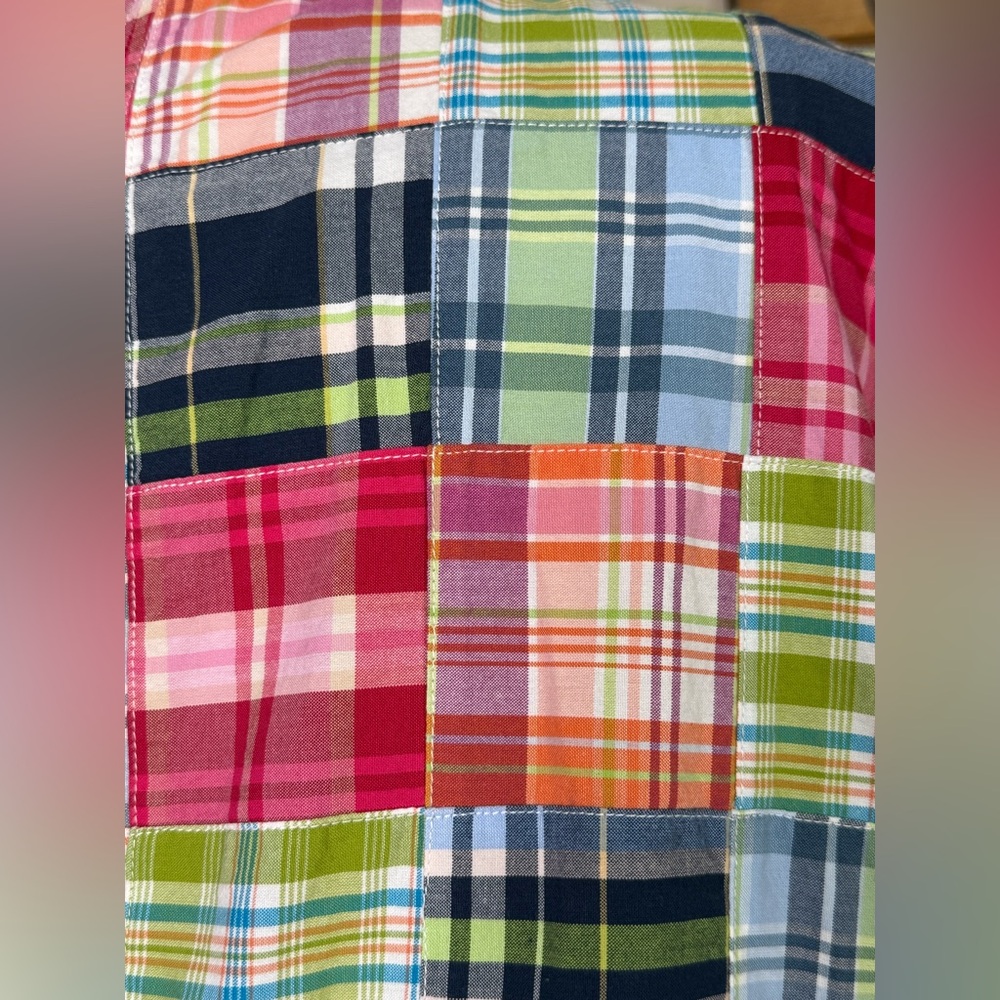 Patchwork Cottage Plaid Colorful Jacket Button Closure Women's 12 - 14 - Picture 5 of 16